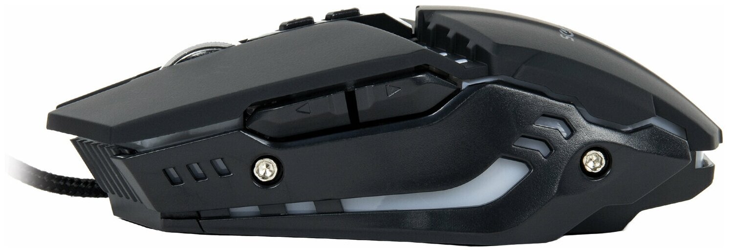 Мышь проводная игровая Sonnen Z5 7 кнопок 800-3200dpi LED-подсветка черная ОФИСМАГ - фото №3