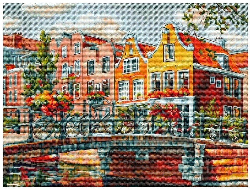 Набор Амстердам. Мост через канал вышивка крестом