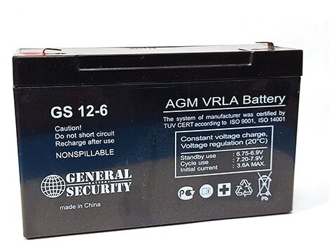 General Security Аккумулятор General Security GS 12-6
