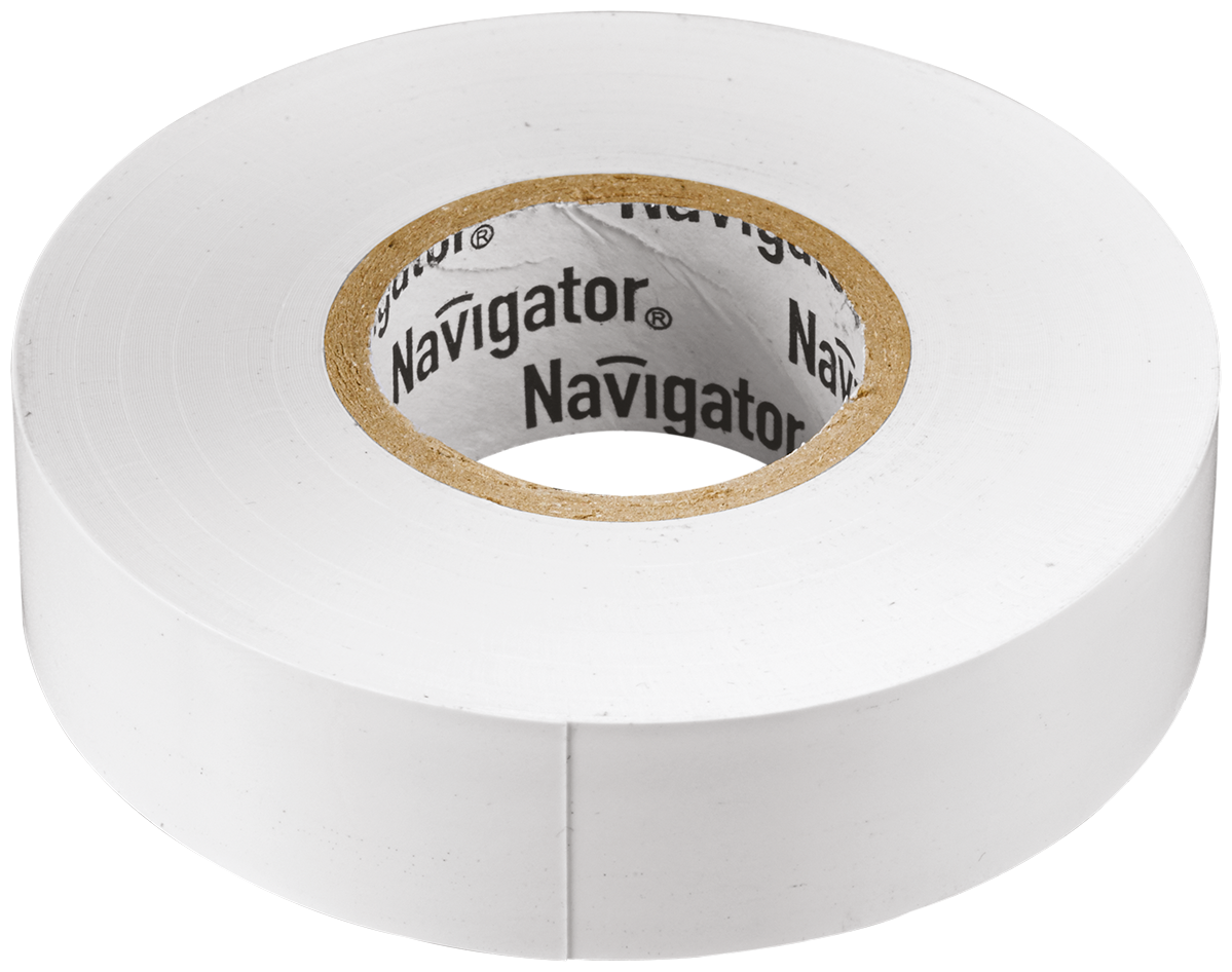 Изолента ПВХ 19мм (рул.20м) бел. NIT-A19-20/WH Navigator 71109 1шт