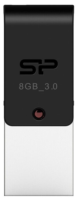 Флеш накопитель 8Gb Silicon Power Mobile X31 OTG, USB 3.0/MicroUSB, Черный - фото №5