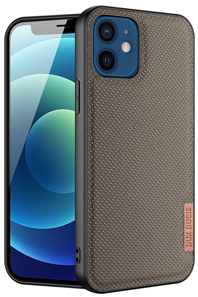 Чехол силиконовый Dux Ducis для iPhone 12 Mini 5.4", Fino series коричневый