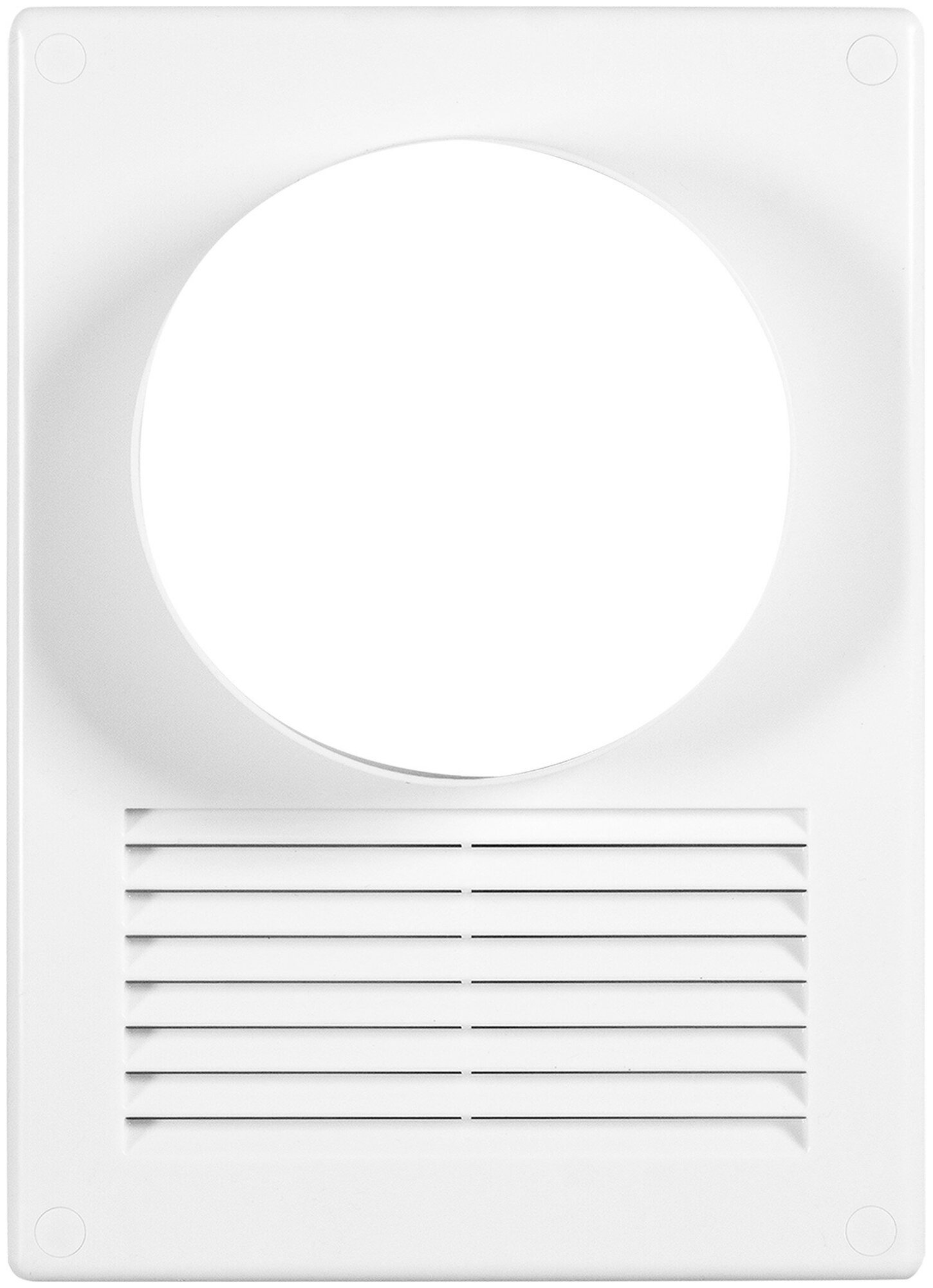 EQUATION Решётка вентиляционная с фланцем, D120 мм, 170х240 мм, цвет белый - фотография № 2
