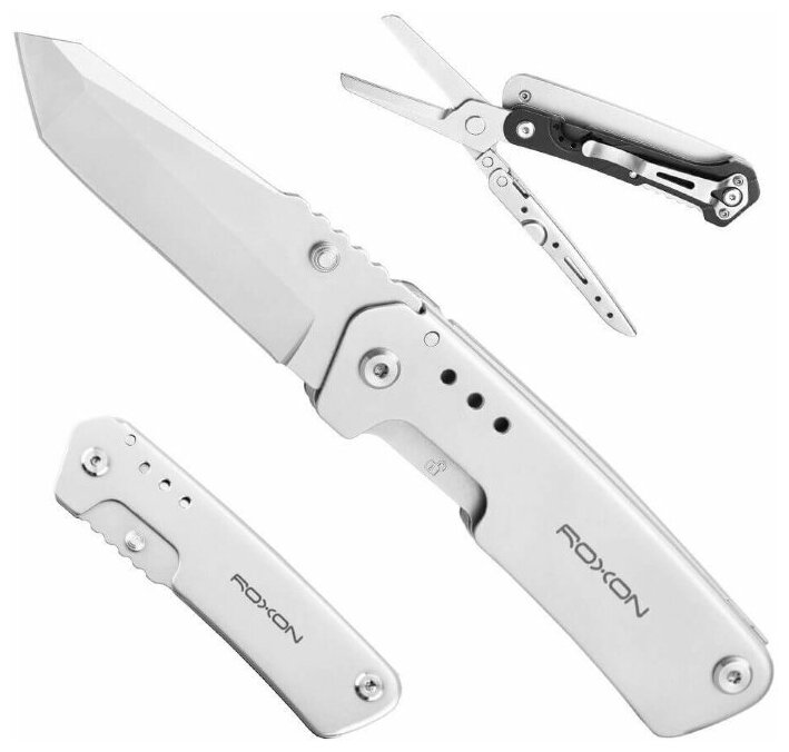 Нож многофункциональный Roxon KS KNIFE-SCISSORS, металлический S501