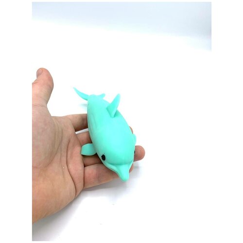 Дельфин голубой/ дельфин антистресс мялка / мялка с песком / игрушка Тянучка / Жмякалка
