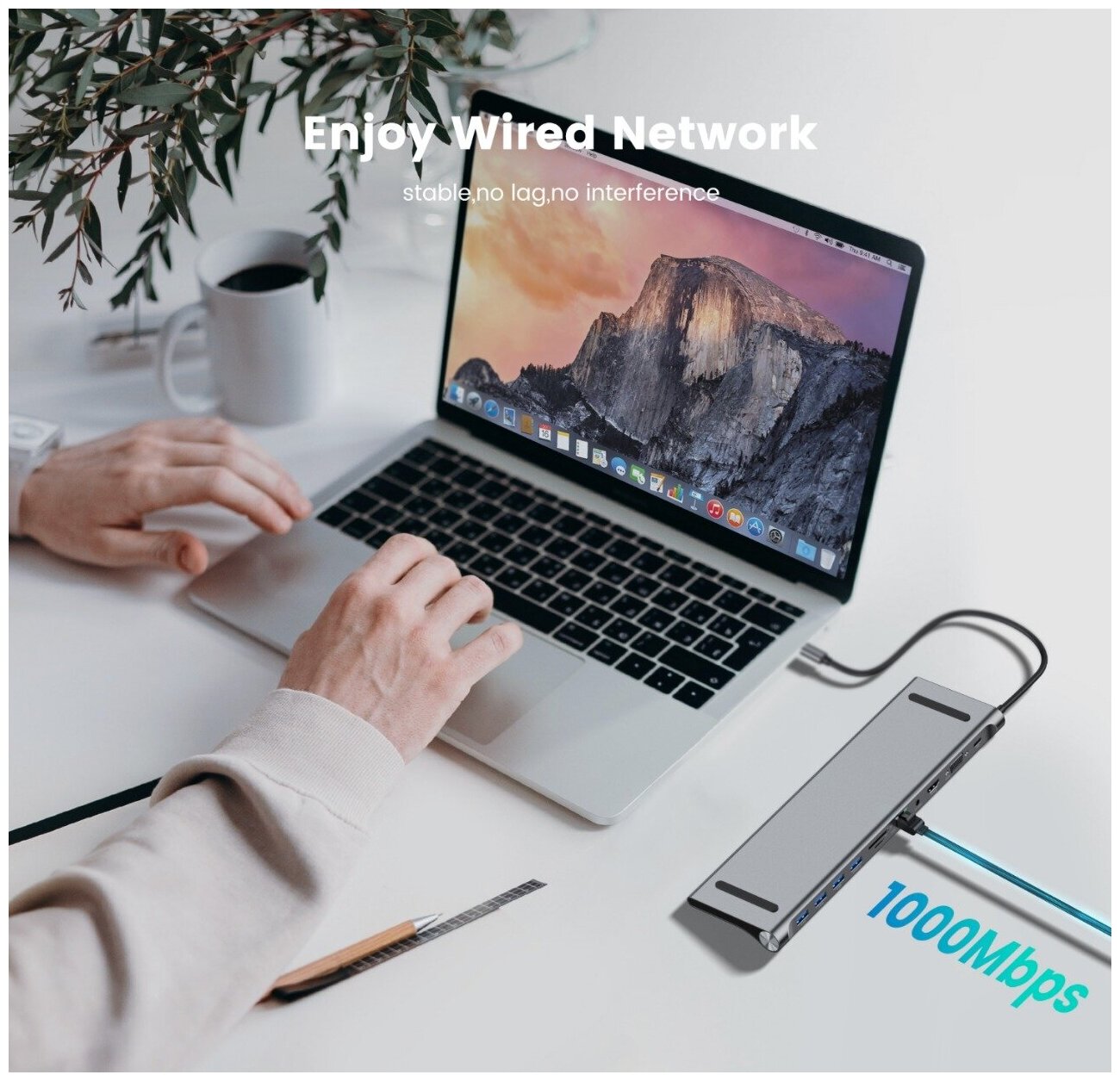 Концентратор USB-HUB c HDMI Type-C 11 в 1 для MacBook