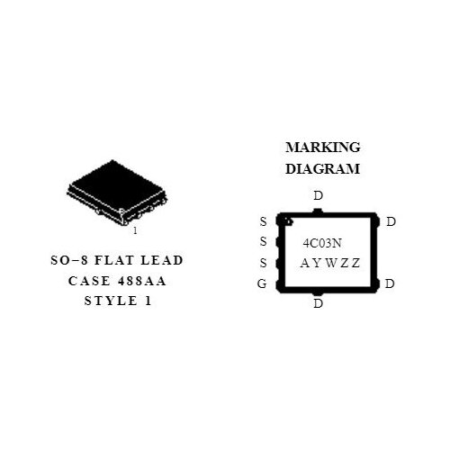 NTMFS4C03NT1G N-Channel MOSFET 30V 136A микросхема ao4458 n channel mosfet 30v 20a soic8