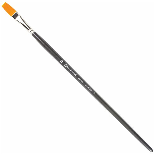 Кисть художественная профессиональная BRAUBERG ART CLASSIC синтетика жесткая плоская 12 длинная ручка 200668 422₽