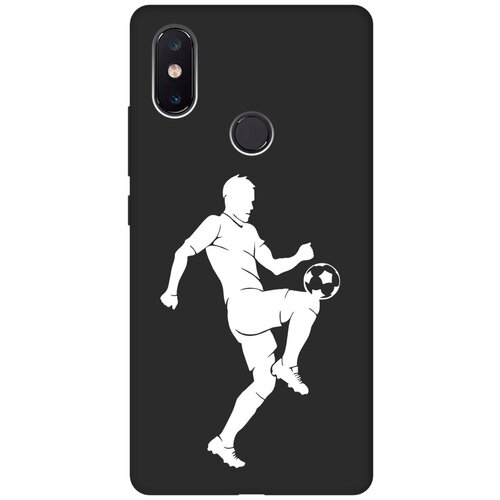 Матовый чехол Football W для Xiaomi Mi 8 SE / Сяоми Ми 8 СЕ с 3D эффектом черный матовый чехол volleyball w для xiaomi mi 8 se сяоми ми 8 се с 3d эффектом черный