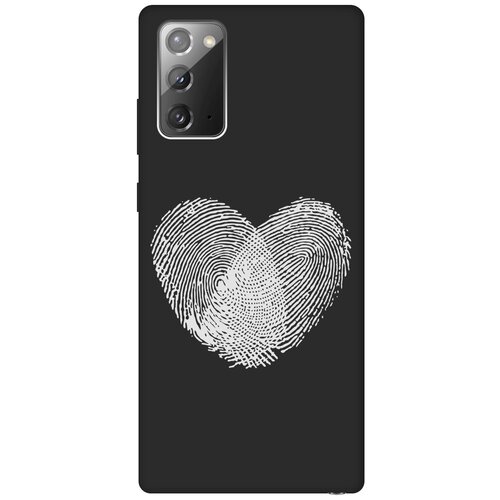 Матовый чехол Lovely Fingerprints W для Samsung Galaxy Note 20 / Самсунг Ноут 20 с 3D эффектом черный матовый чехол kickboxing w для samsung galaxy note 20 самсунг ноут 20 с 3d эффектом черный