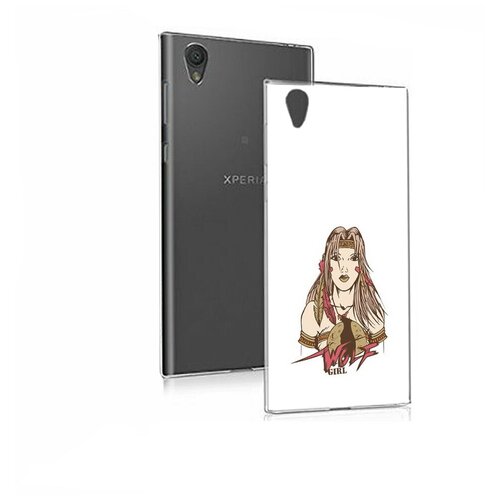 Чехол задняя-панель-накладка-бампер MyPads девушка волк для Sony Xperia E5 противоударный