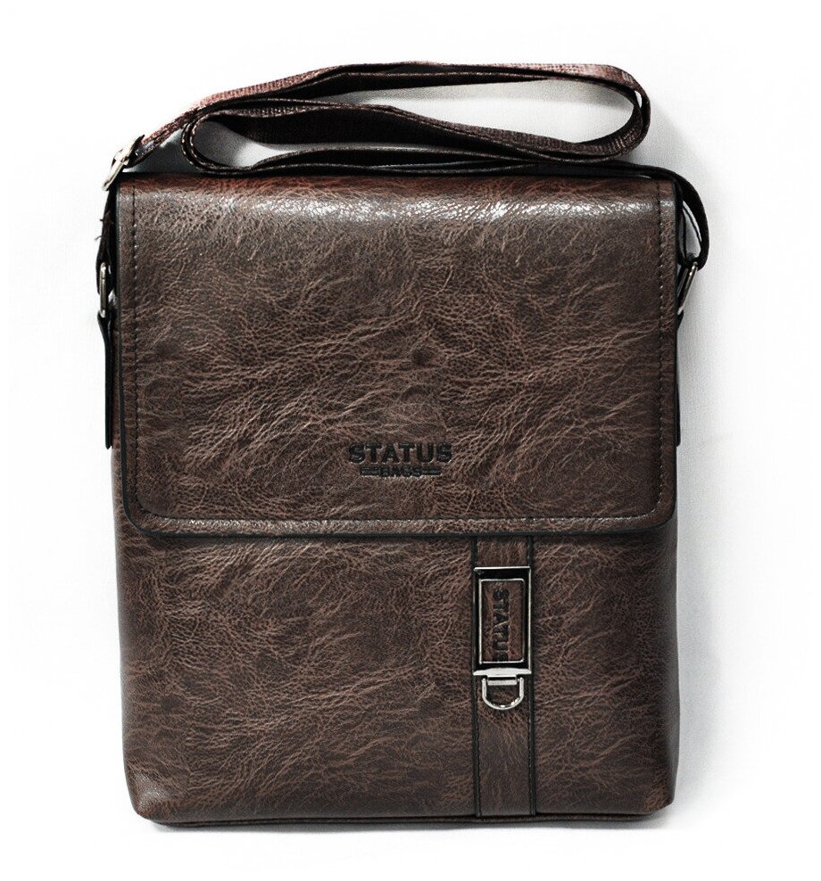 фото Мужская сумка планшет "Status Bags". Размер: 26х23 см. Цвет: коричневый / Планета кошельков