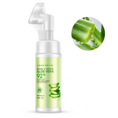 Пенка для умывания лица Алоэ Вера с массажной щеточкой BioAqua