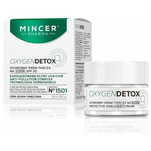 Mincer SPF 20 Oxygen Detox №1501 - Минцер SPF 20 Солнцезащитный восстанавливающий крем для лица, 50 мл -