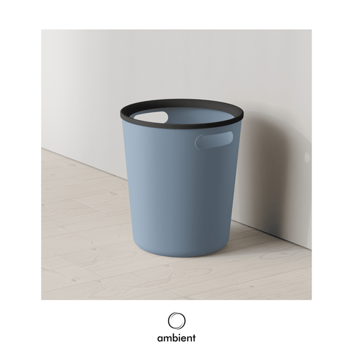 Корзина для мусора ambient Folk 10л серо-голубой