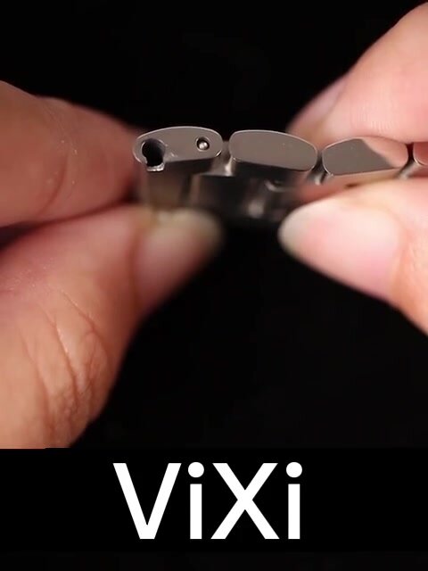 Браслет Vixi, фактура гладкая, диаметр шпильки 1.5 мм, размер 22мм, черный — фото 1