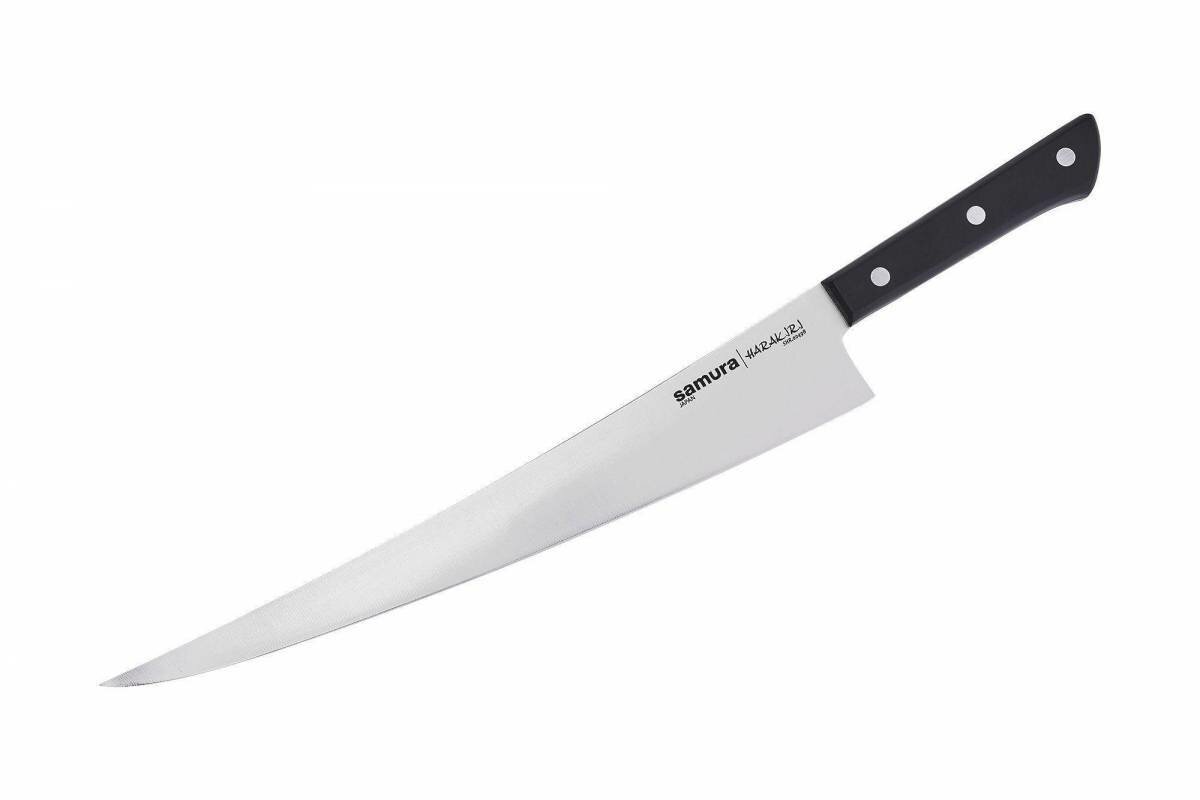 Нож кухонный длинный слайсер Samura HARAKIRI SHR-0049B/K 290 мм