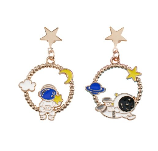 Серьги пусеты MESHU, разноцветный — фото 1