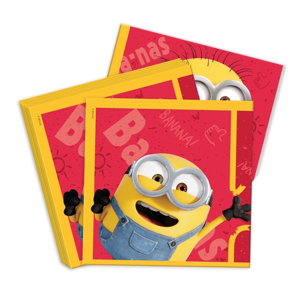 Салфетки бумажные ND Play Minions 2, трехслойные-2, 33х33 см, 20 шт, 3D дизайн (287112) — фото 1