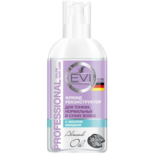 EVI professional Флюид реконструктор с маслом миндаля для тонких, нормальных и сухих волос, 150 мл, бутылка