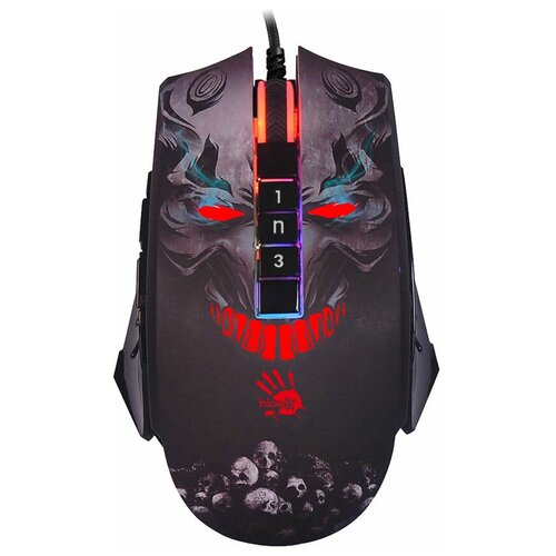 Мышь A4TECH Bloody P85s Skull игровая оптическая проводная USB рисунок p85s skull activated 419800₽