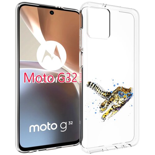 Чехол MyPads гепард в очках для Motorola Moto G32 задняя-панель-накладка-бампер чехол mypads кот в очках 2 для motorola moto g32 задняя панель накладка бампер