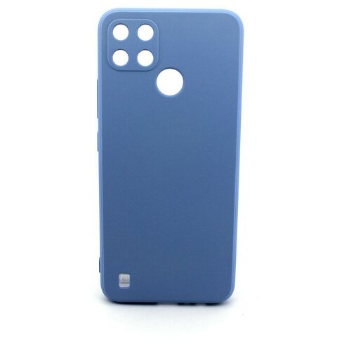 Чехол soft-touch для realme C21, с защитой камеры и подкладкой из микрофибры, светло-синий чехол soft touch для apple iphone 12 с защитой камеры и подкладкой из микрофибры светло синий
