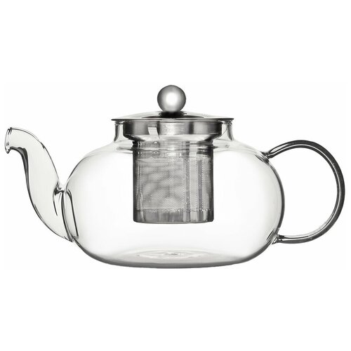 Стеклянный заварочный чайник с металлическим ситечком, 800 мл