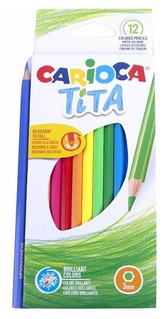 Карандаши цветные Carioca Tita erasable - фото №9