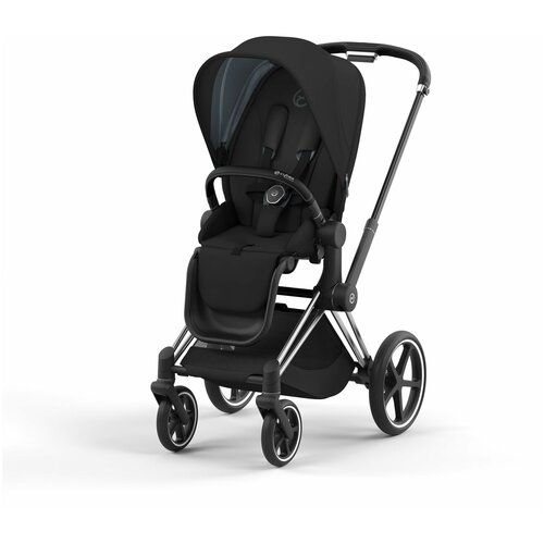 фото Прогулочная коляска cybex priam iv deep black на шасси iv chrome black cbx by cybex