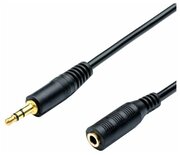 Аудио кабель Удлинитель 1.5 метров jack 3.5 f - jack 3.5 m aux 3 pin