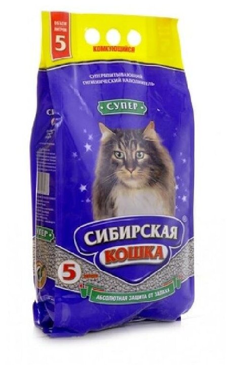 Наполнитель для кошачьих туалетов сибирская кошка Супер, комкующийся (крупные гранулы), 20л - фотография № 9