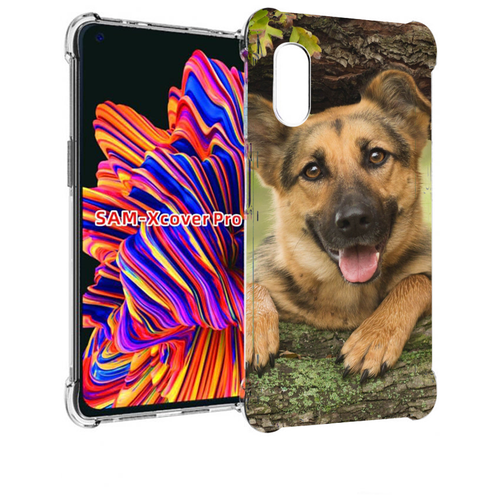 чехол mypads счастливая собака для samsung galaxy xcover 5 задняя панель накладка бампер Чехол MyPads Собака-на-дереве для Samsung Galaxy Xcover Pro 1 задняя-панель-накладка-бампер