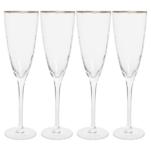 Kaemingk Набор бокалов для шампанского Элизабет, 4 шт, 26 см *