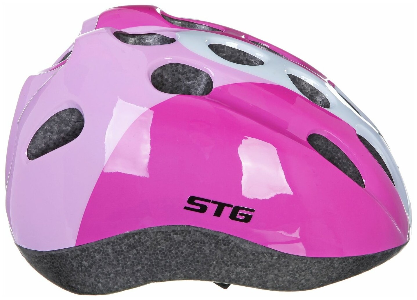 Шлем велос./самок. STG HB5-3-A р.:52-56 розовый/белый (Х66774) - фото №2