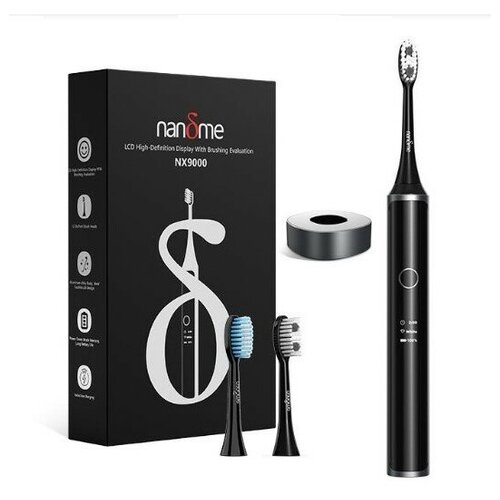 Электрическая звуковая зубная щетка Nandme NX9000-B2 в комплекте две насадки черный 342400₽