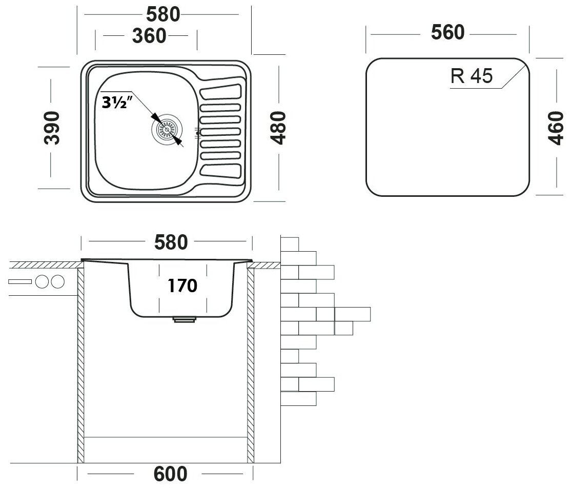 UKINOX Мойка Комфорт COM580.480 -GT6K 2L - фотография № 5