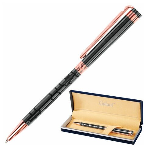 Ручка подарочная шариковая GALANT "Vitznau" корпус серый золотистые детали пишущий узел 0 7 мм синяя, 1 шт