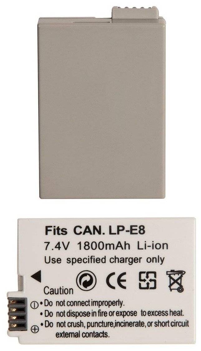 Rechargeable battery / Аккумуляторная батарея для фотоаппарата Canon EOS 550D (LP-E8) 7,4V 1800mAh Li-ion