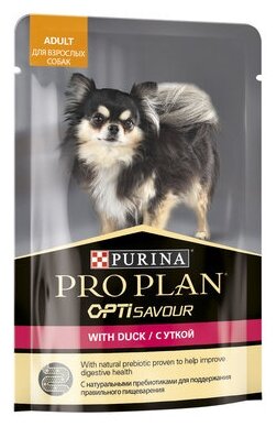 Purina Pro Plan (паучи) Паучи кусочки в соусе для взрослых Собак мелких пород с уткой 12493561 0,085 кг 55544 (16 шт)