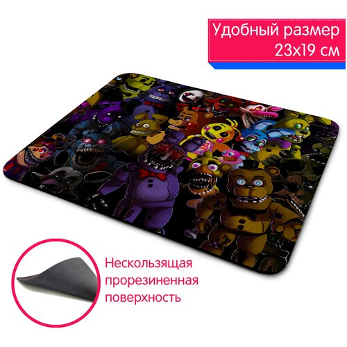 Большой игровой компьютерный коврик для мыши с рисунком фнаф FNAF Five Nights at Freddy's Фредди