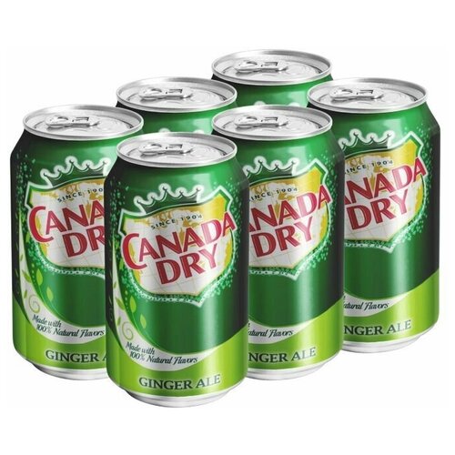 Газированный напиток Canada Dry Ginger Ale - имбирный эль (Польша), 330 мл (6 шт)