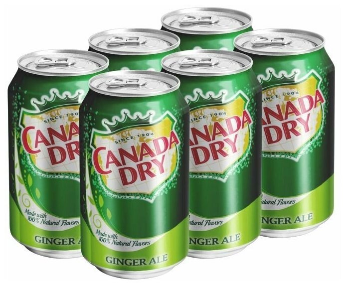 Газированный напиток Canada Dry Ginger Ale - имбирный эль (Польша), 330 мл (6 шт) - фотография № 1