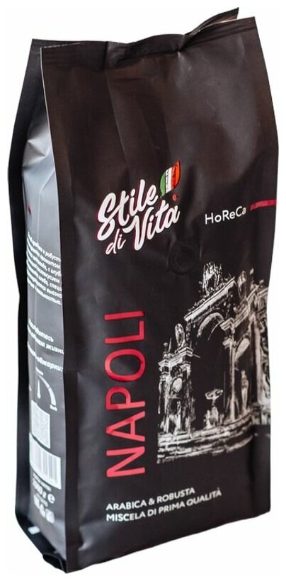 Кофе зерновой STILE DI VITA Napoli жареный