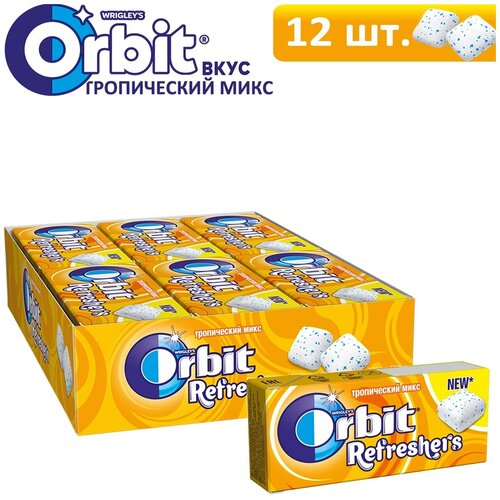 Orbit Refreshers тропический вкус жевательная резинка 16г Набор 12шт