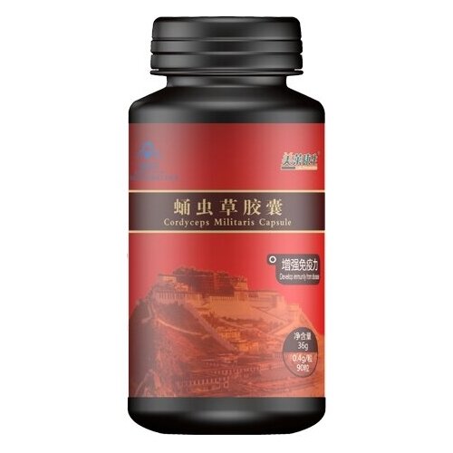 Порошок кордицепса милитарис китайского Zang Gao Zhu Feng Brand Cordyceps millitaris capsule, 90 капсул по 0,4 гр