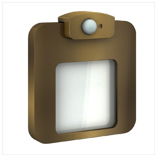 Zamel Ledix Светильник MOZA Золото/Тепл. бел. в монт. коробку, 230V AC с датчиком движения