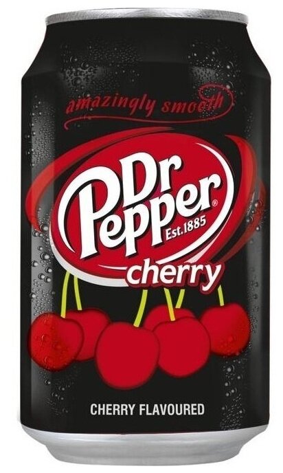Газированный напиток Dr.Pepper Cherry / Др.Пеппер Вишня 330 мл. (Польша) - фотография № 4