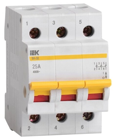 Выключатель нагрузки (мини-рубильник) Iek ВН-32 3Р 25А, MNV10-3-025