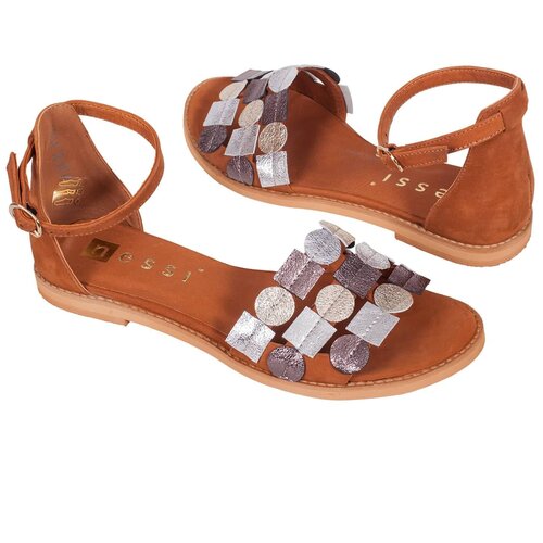 фото Босоножки из натуральной кожи nessi ne-19554 camel